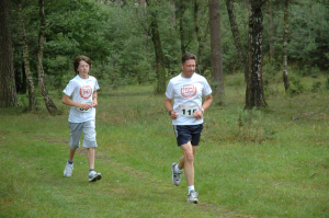 Peter in actie tijdens de kampinaloop in 2014